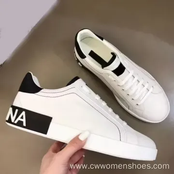 Triple Black White Sports Sneakers Flat Trainer